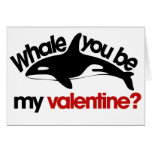 Whale you be my Valentine Cards
