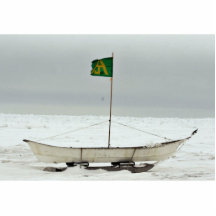 Whaling boat photo sculptures