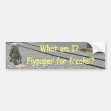 What am I flypaper for freaks?! Bumper Stickers