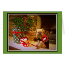 What Antlers? Dog mischief holiday card