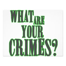 What Are Your Crimes? Custom Invitations