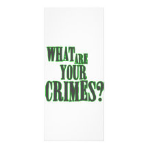 What Are Your Crimes? Customized Rack Card