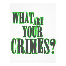 What Are Your Crimes? Letterhead Design