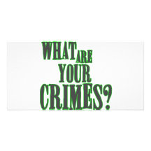 What Are Your Crimes? Personalized Photo Card