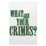 What Are Your Crimes? stationery
