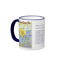 What Cancer Cannot Do Blue & Gold Text Mug or Cup