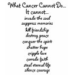 What Cancer Cannot Do... t-shirts