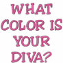 "WHAT COLOR IS YOUR DIVA? EMBROIDERED HOODY