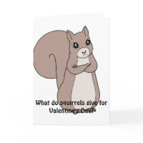 What do squirrels give for Valentine's Day Card