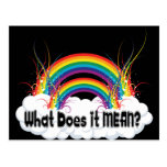 WHAT DOES IT MEAN? DOUBLE RAINBOW POST CARD