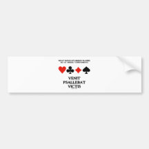 What Duplicate Bridge Do Venit Psallebat Victis Bumper Stickers
