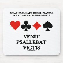What Duplicate Bridge Do Venit Psallebat Victis Mousepad