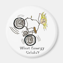 What Energy Crisis? Ride a Bike! Fridge Magnet