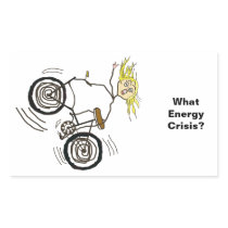 What Energy Crisis? Ride a Bike! Rectangle Sticker