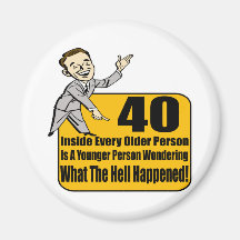 What Happened 40th Birthday Gifts Fridge Magnets