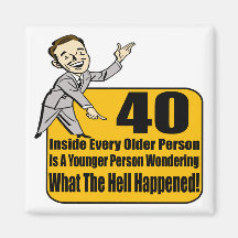 What Happened 40th Birthday Gifts Magnet