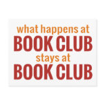 What Happens at Book Club Stays at Book Club Post Cards