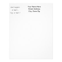 What Happens At Dads Letterhead