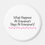 What Happens At Grandmas Stays At Grandmas Refrigerator Magnets
