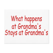 What Happens At Grandma's Stays At Grandma's Post Card