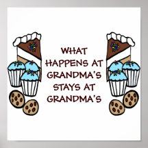What Happens At Grandma's Stays At Grandma's Print