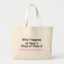 What Happens At Nanas Stays At Nanas Canvas Bags