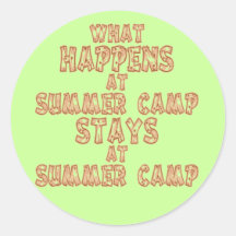 What Happens at Summer Camp Sticker