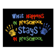 What Happens In Preschool Post Cards