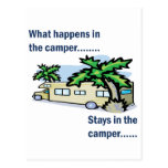 What happens in the camper, stays in the camper post cards