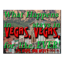 What Happens in Vegas postcard