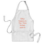 What happens in Yia~Yia's kitchen apron