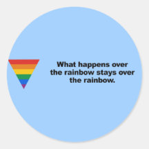 What happens over the rainbow stays over sticker