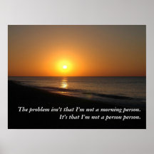 What is good about seeing you this morning? [L] Poster