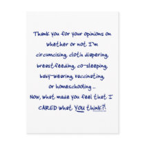 What made you think I cared? Post Cards