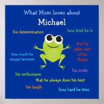 What Mom Loves About . . . Personalized Poster