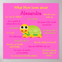 "What Mom Loves About" Print