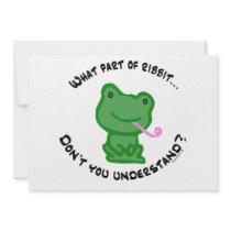 What part of Ribbit... Invitations