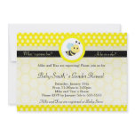 What´s gonna bee baby shower gender reveal polka invitation