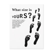 WHAT SIZE IS YOURS? | CARBON FOOTPRINT POST CARD