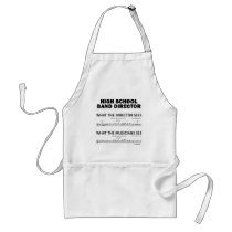 What the High School Band Sees Aprons
