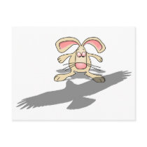 What the...? Rabbit Cartoon Postcard