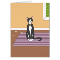 “Whatcha up to?” Innocent Kitty greeting cards cards