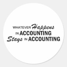 Whatever Happens - Accounting Round Sticker