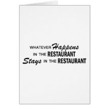 Whatever Happens - Restaurant Greeting Card