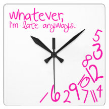 whatever square wallclock