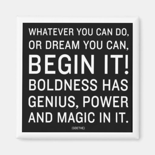 "Whatever You Can Do, Or Dream You Can" Refrigerator Magnets