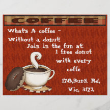 What's a coffee - Without a doughnut! Flyer Design
