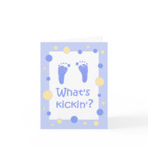 What's Kickin' baby shower invitation Card
