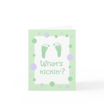 What's Kickin' baby shower invitation Card