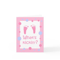 What's Kickin' baby shower invitation Card